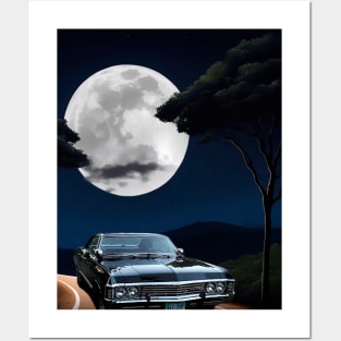 Impala and the moon Posters and Art